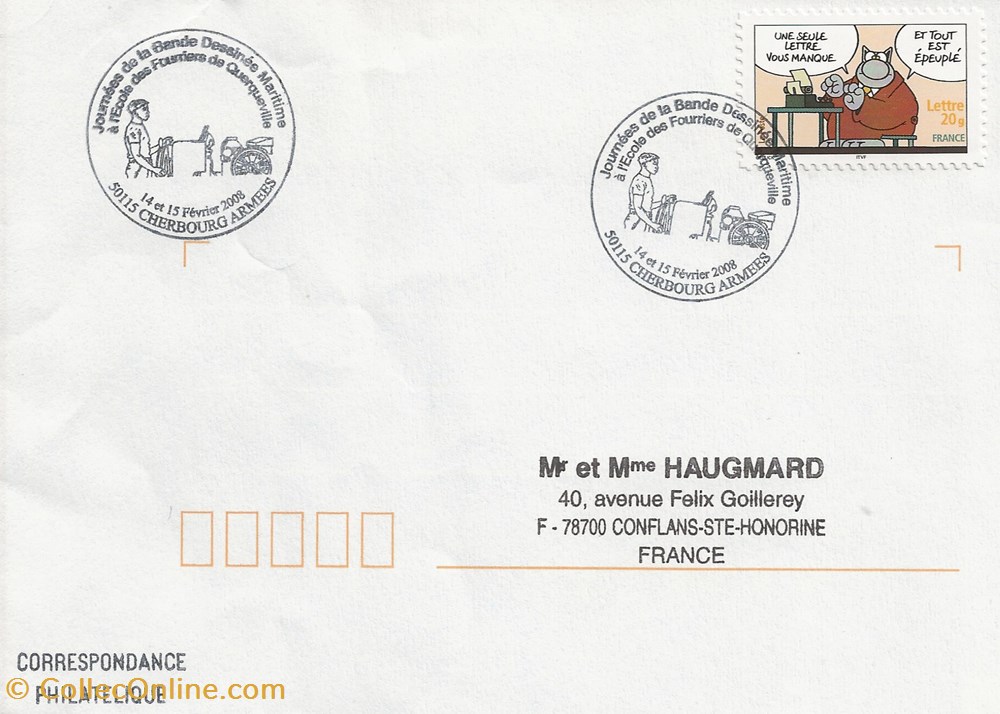 Cherbourg Armées (50) 2008 Journées de la bande dessinée maritime timbres cherbourg armees 50 2008 journees de la bande dessinee maritime