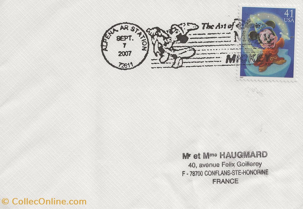 timbres alpena etats unis 2007 the art of disney magic mickey