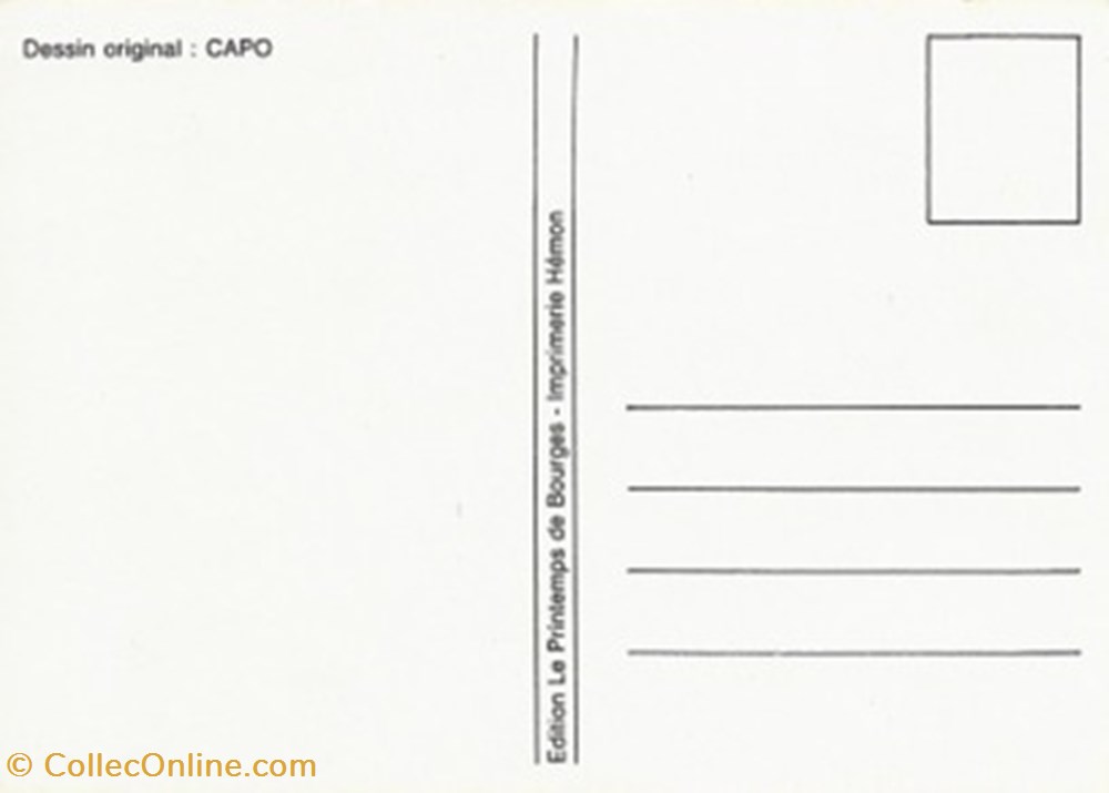 Bourges (18) 1989 cartes postales bande dessinee bourges 18 1989