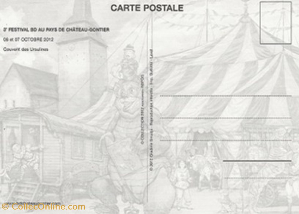Château-Gontier (55) 2012 cartes postales bande dessinee chateau gontier 55 2012