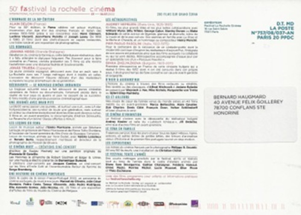 La Rochelle Festival du film 2022 cartes postales autres la rochelle festival du film 2022