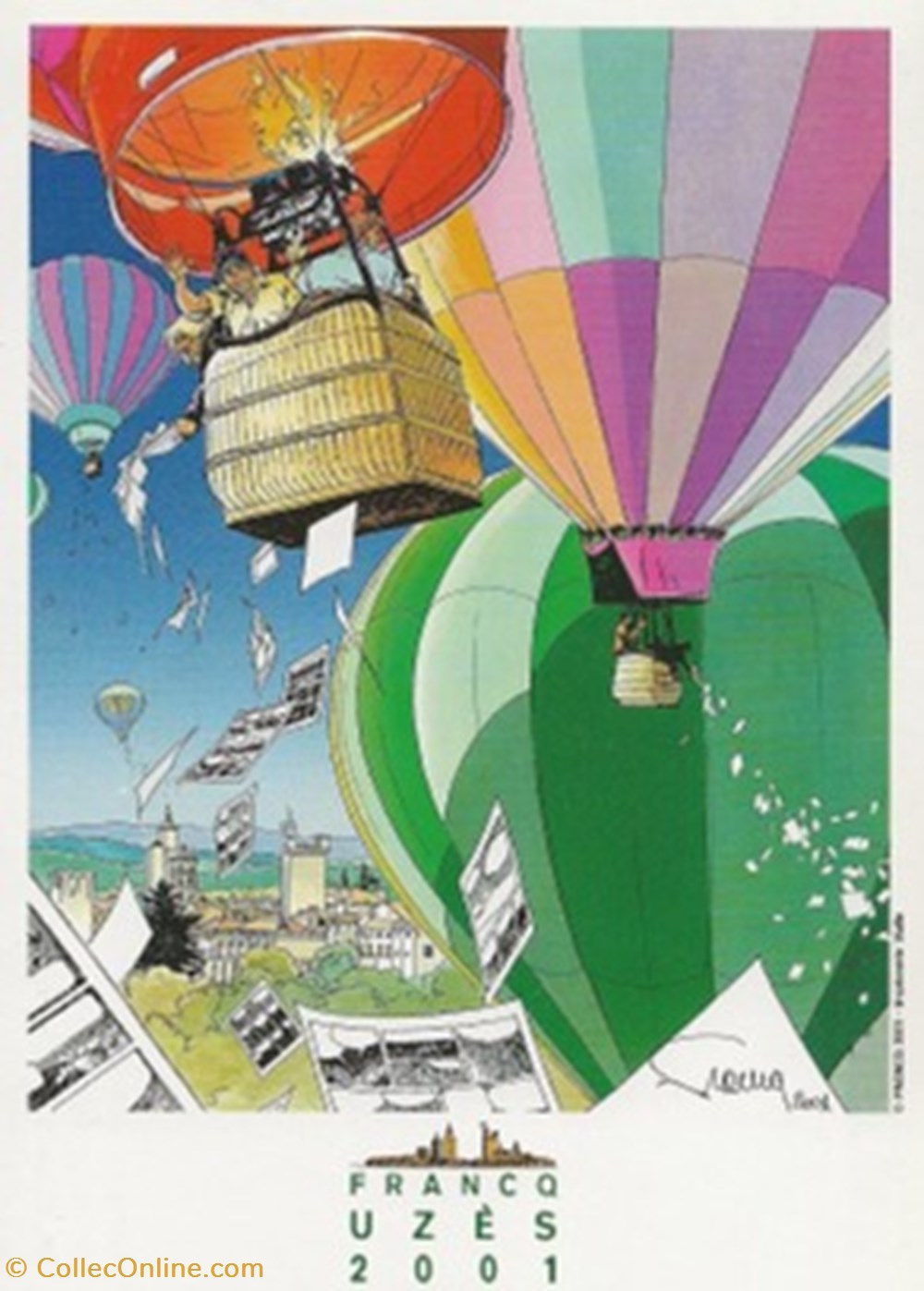 Uzès (30) 2001 cartes postales bande dessinee uzes 30 2001