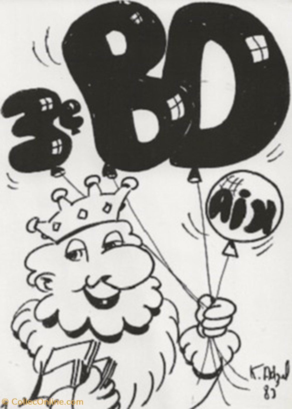 cartes postales bande dessinee aix en provence 13 1983