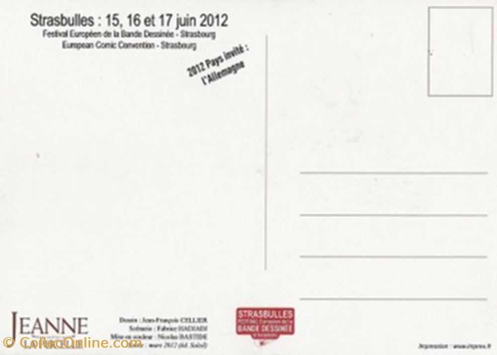 cartes postales bande dessinee strasbourg 67 2012