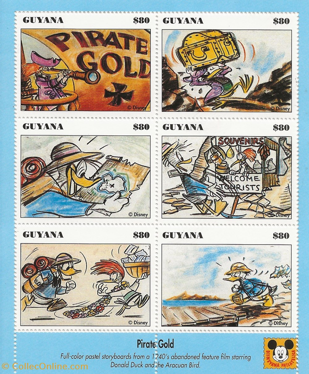 ZZZ Bloc (Guyana) 1992 Pirate Gold timbres zzz bloc guyana 1992 pirate gold