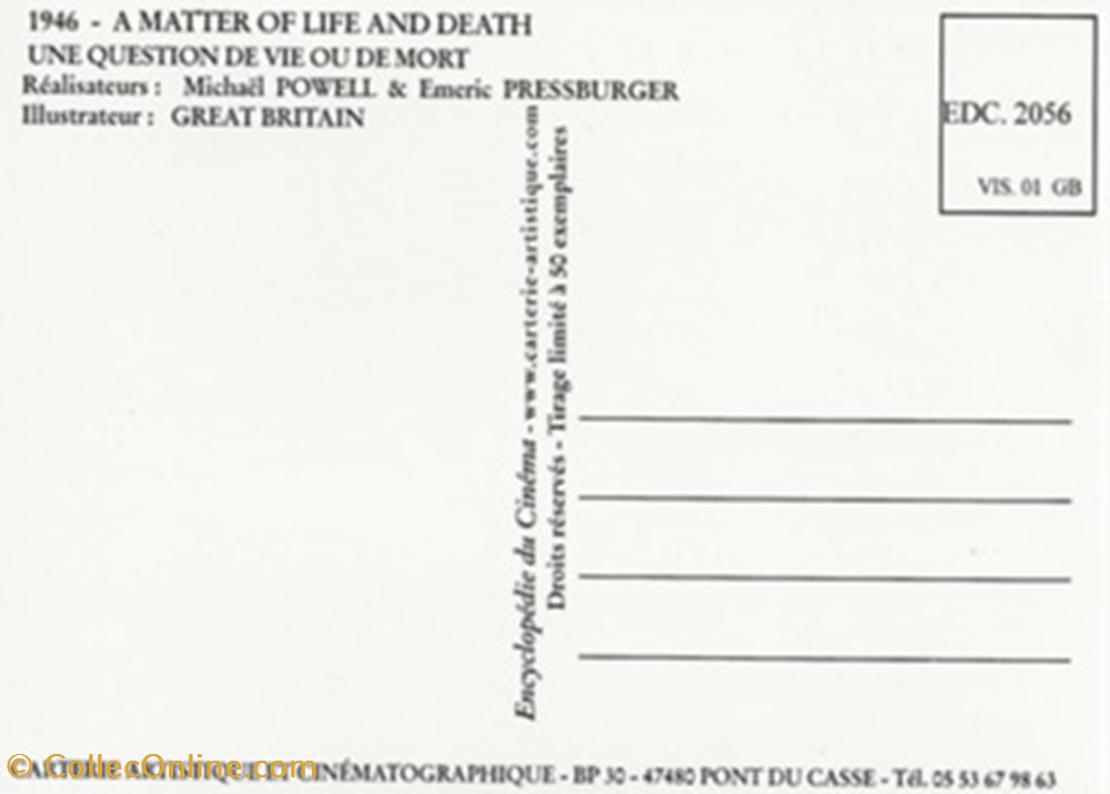 A matter of life and death cartes postales autres a matter of life and death