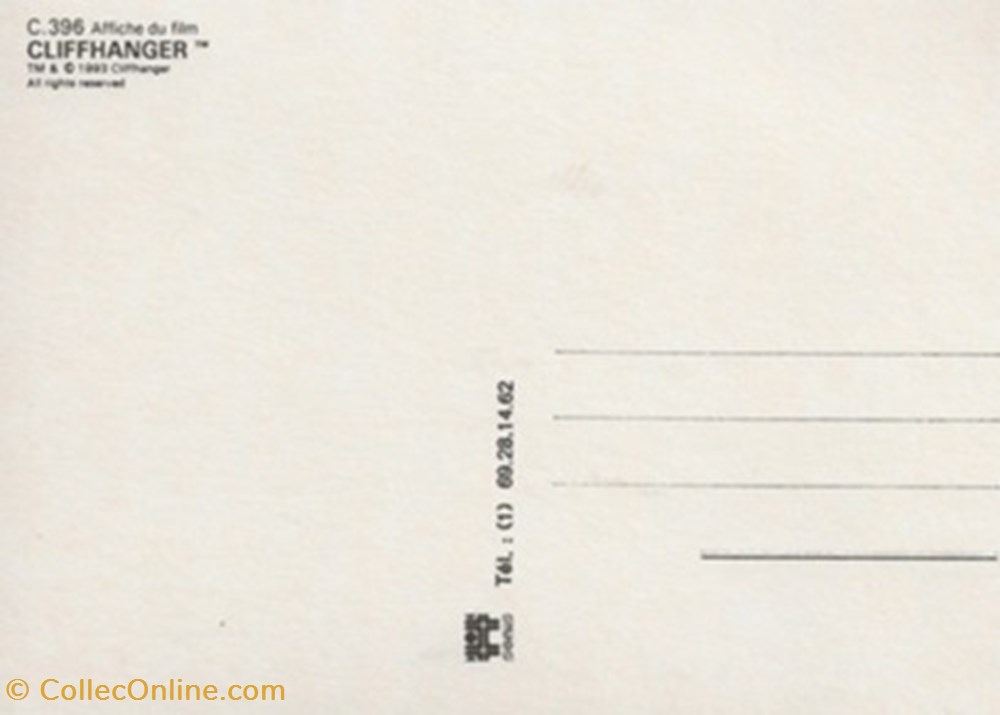 cartes postales autres cliffhanger traque au sommet