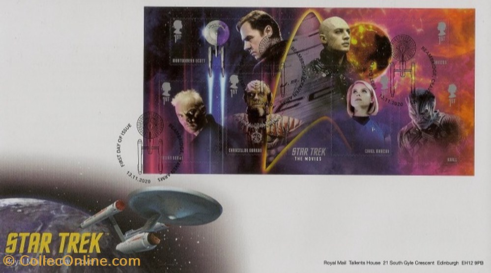 Beambridge (Grande Bretagne) 2020 Star Trek timbres beambridge grande bretagne 2020 star trek