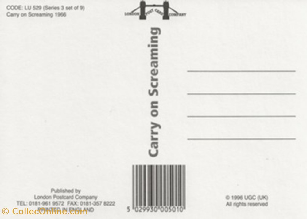 Carry on screaming cartes postales autres carry on screaming