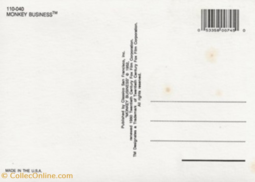 Monkey business 2 cartes postales autres monkey business