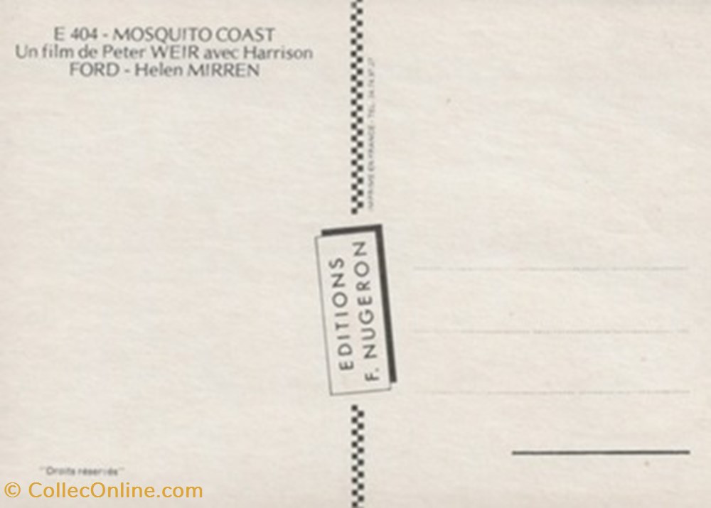The mosquito coast cartes postales autres the mosquito coast