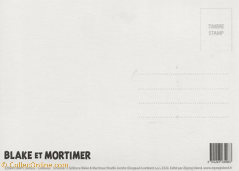 Blake et Mortimer cartes postales bande dessinee blake et mortimer