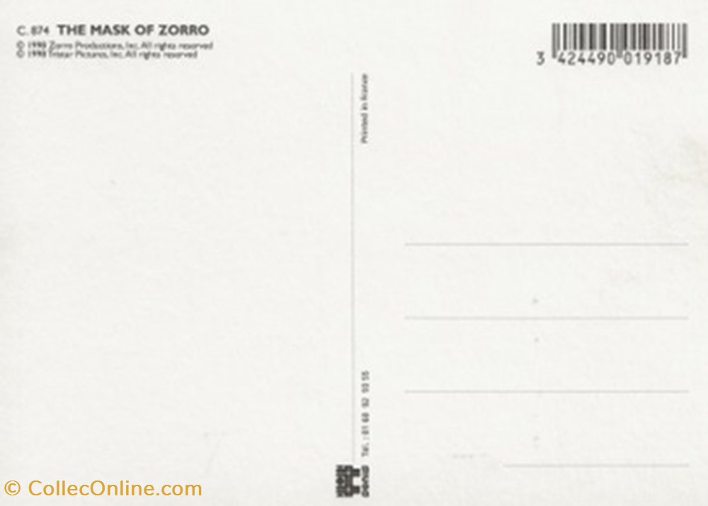 The mask of Zorro 2 cartes postales autres the mask of zorro