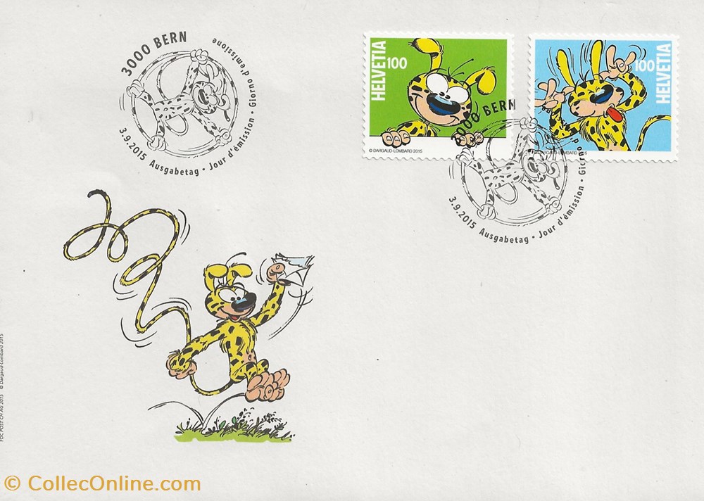 timbres bern suisse 2015 marsupilami