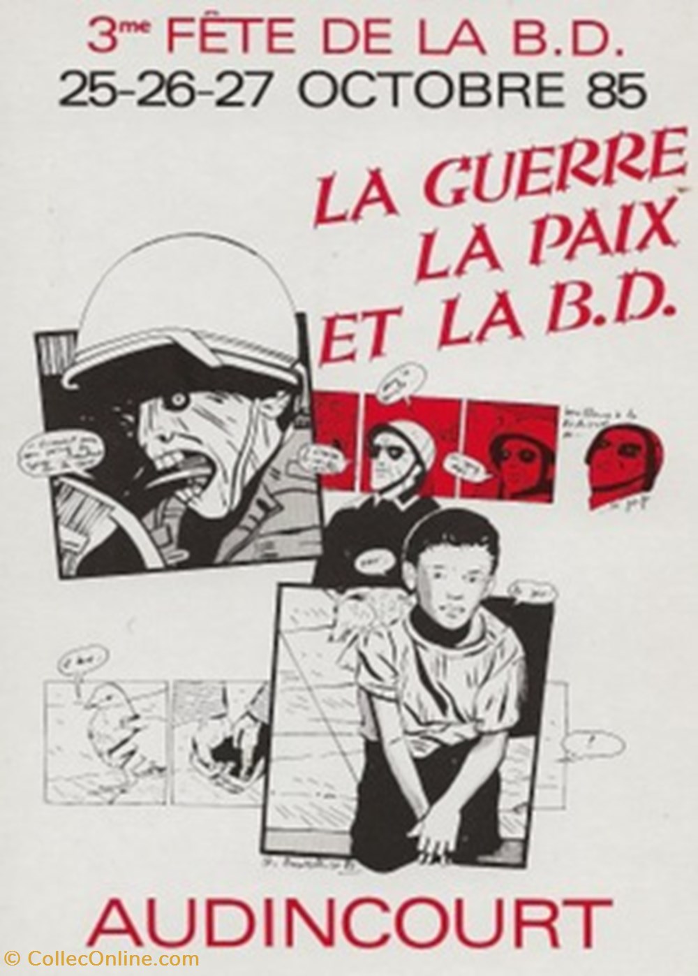 cartes postales bande dessinee audincourt 25 1985