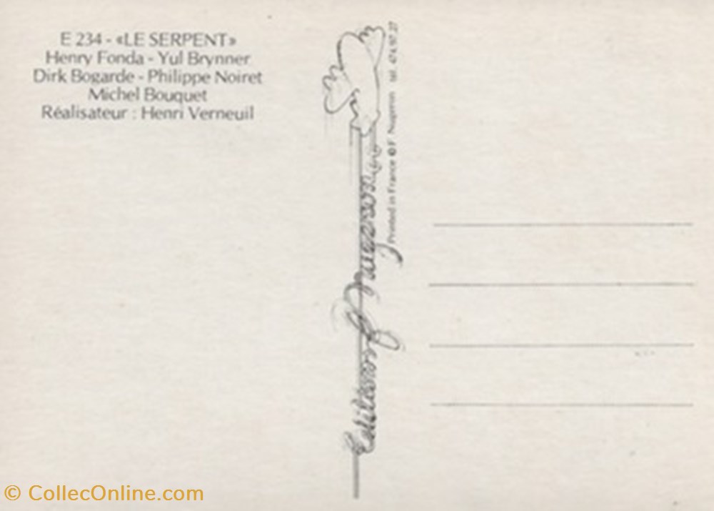cartes postales autres le serpent