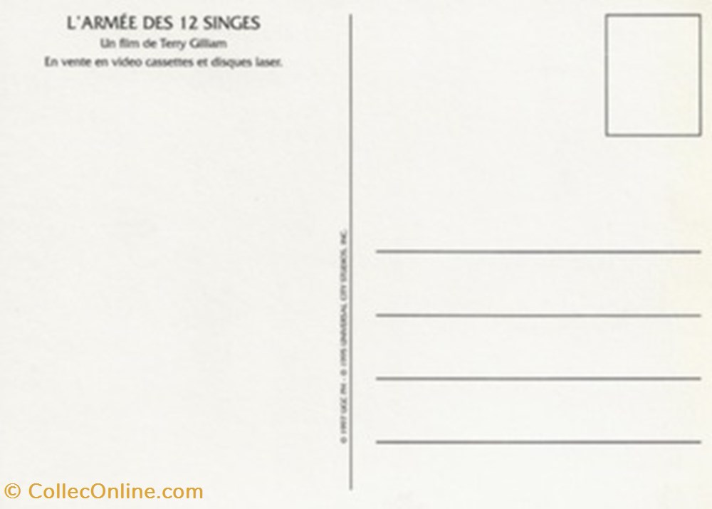 L'armée des 12 singes cartes postales autres l armee des 12 singes