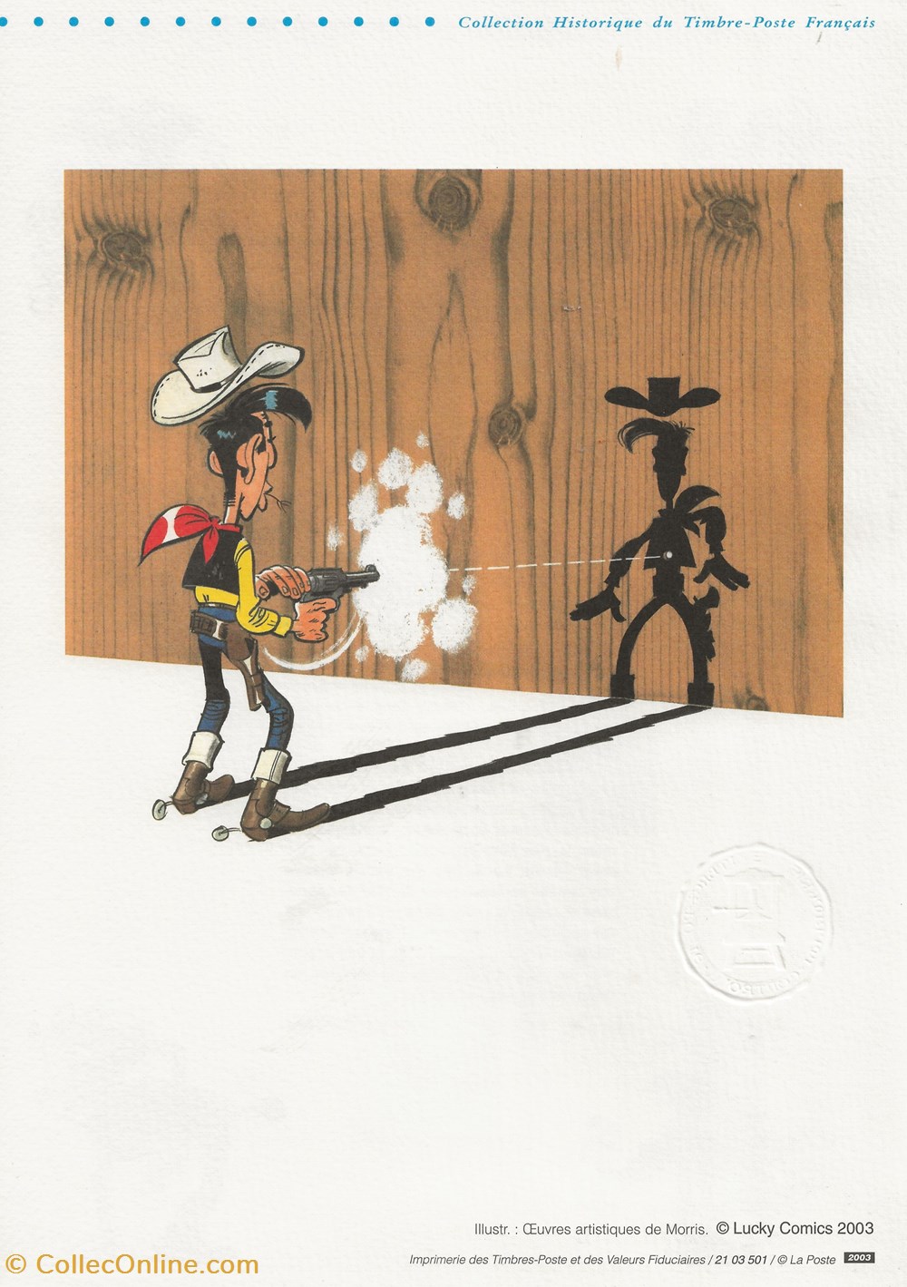 timbres zz collection historique 2003 fete du timbre lucky luke