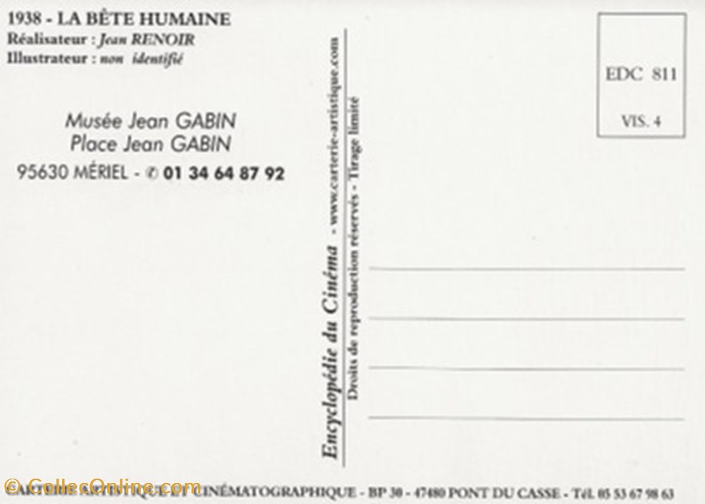 cartes postales autres la bete humaine
