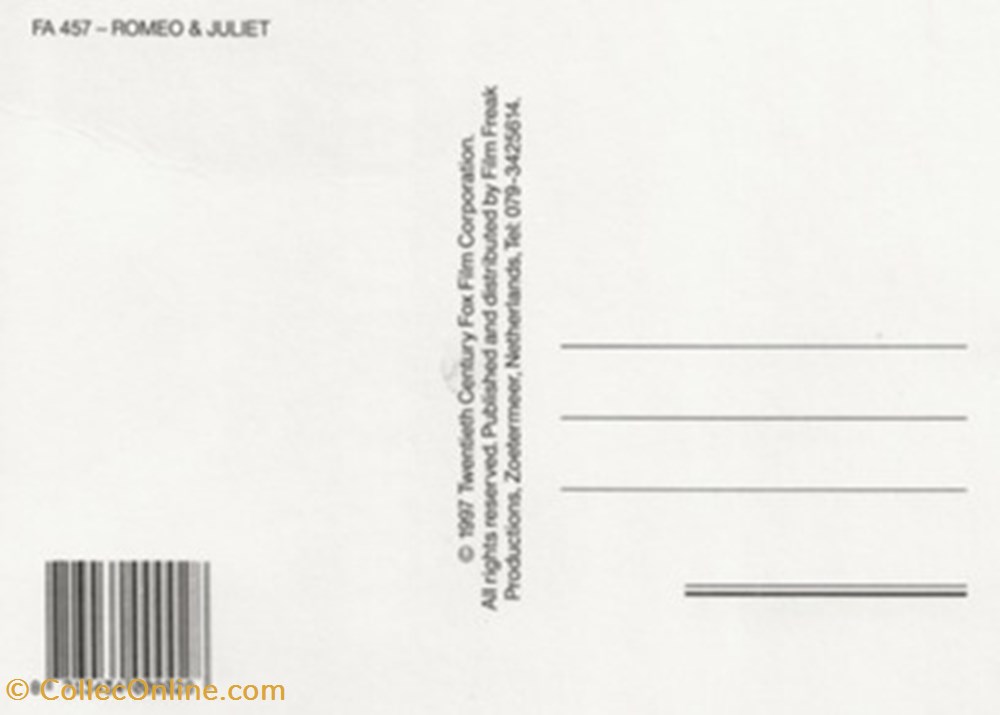 Romeo + Juliet cartes postales autres romeo juliet