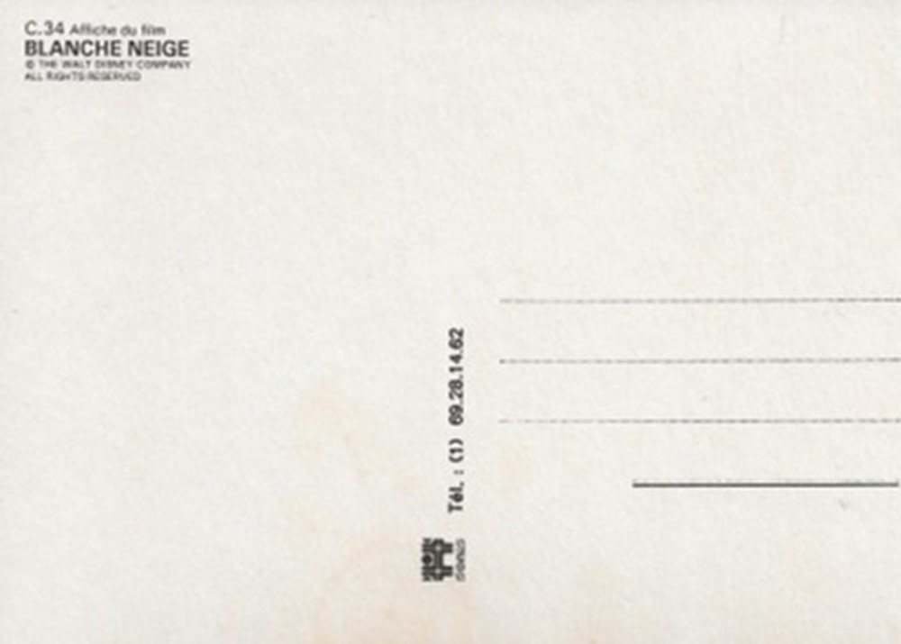 Blanche-Neige et les 7 nains 2 cartes postales autres blanche neige et les 7 nains