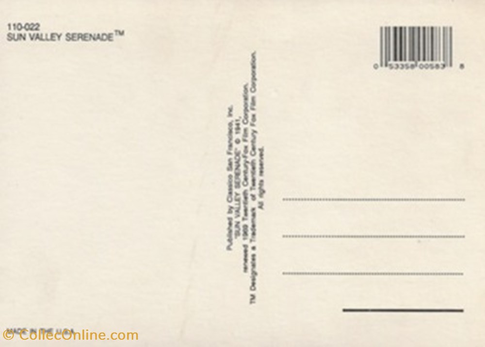 cartes postales autres sun valley serenade