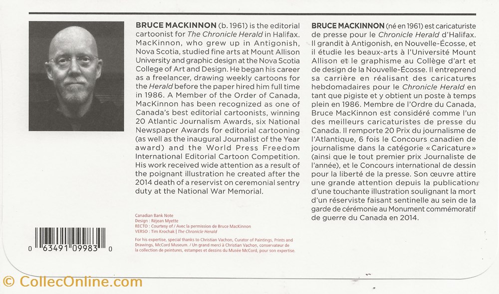 timbres zzz canada 2021 caricaturistes de presse