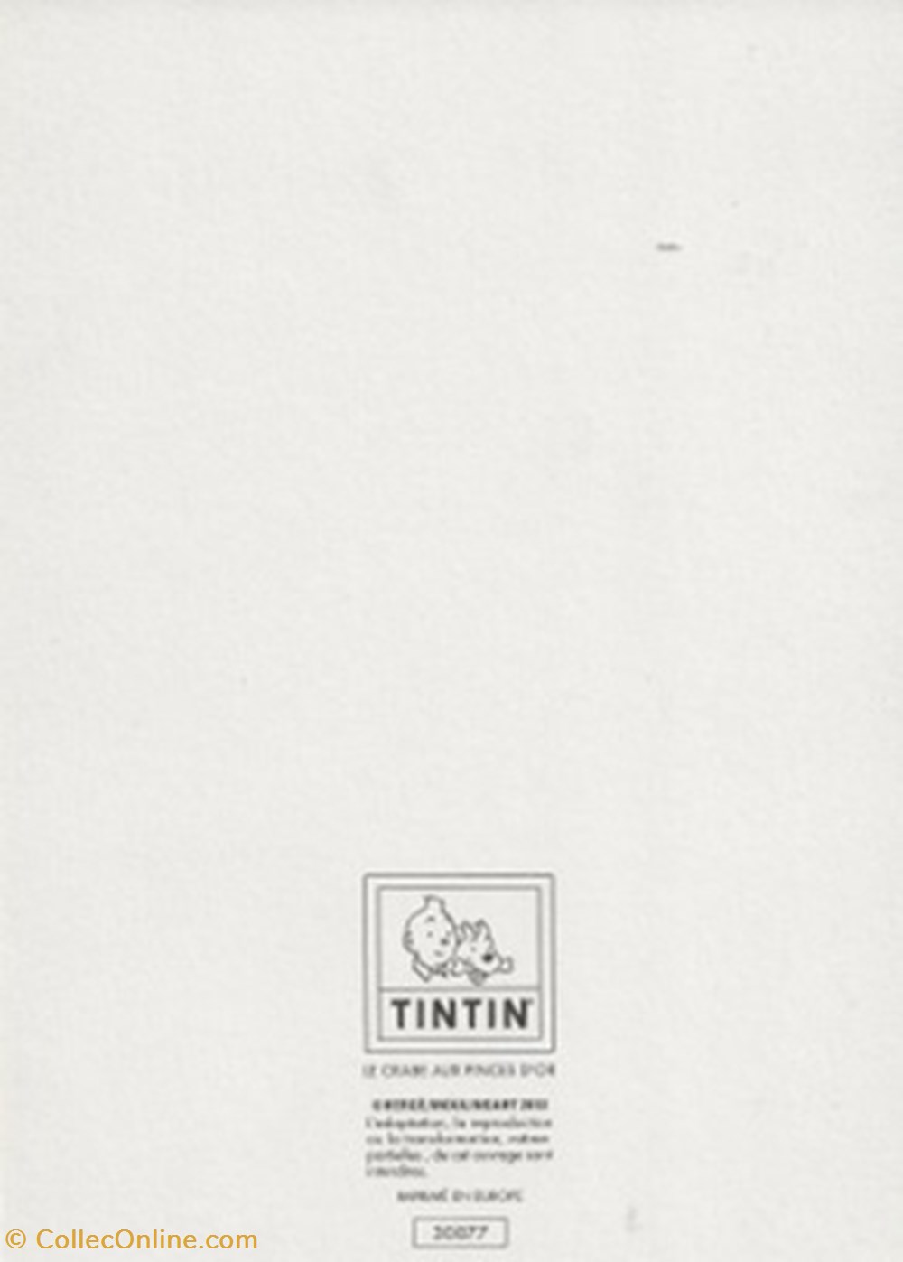 Tintin cartes postales bande dessinee tintin