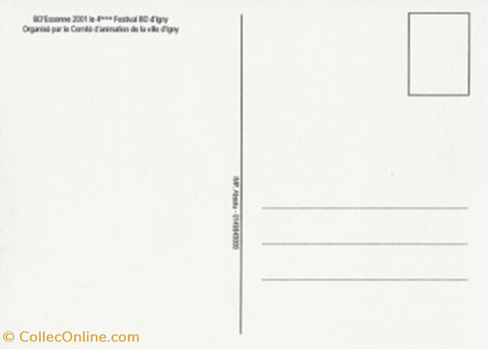 Igny (91) 2001 cartes postales bande dessinee igny 91 2001