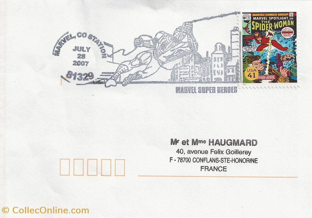 Marvel (Etats-Unis) 2007 Marvel super heroes timbres marvel etats unis 2007 marvel super heroes
