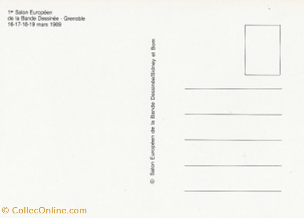 cartes postales bande dessinee grenoble 38 1989