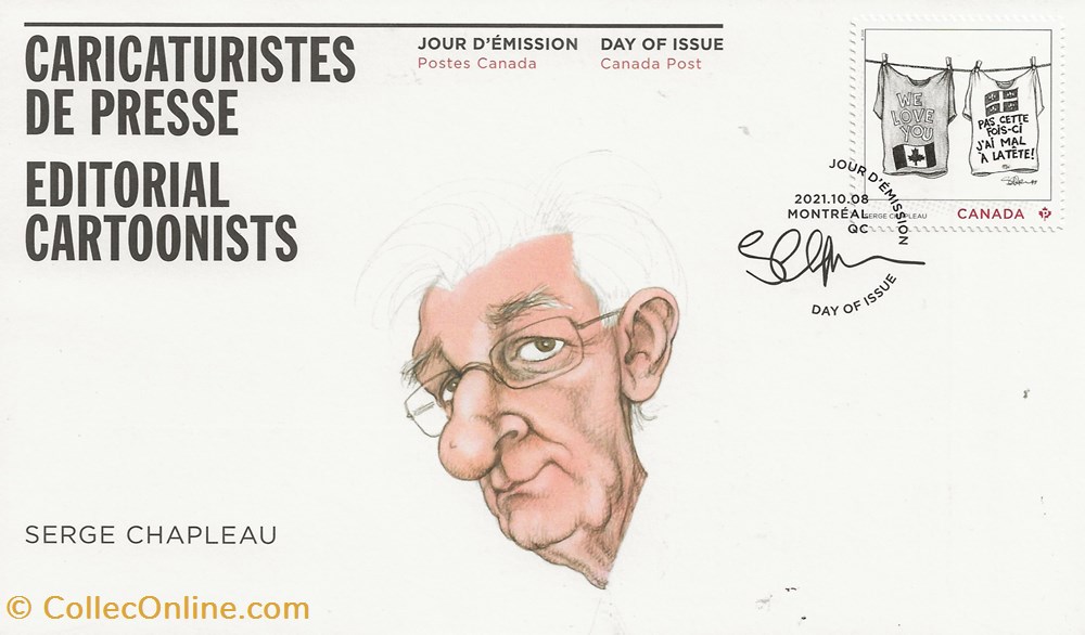 timbres zzz canada 2021 caricaturistes de presse