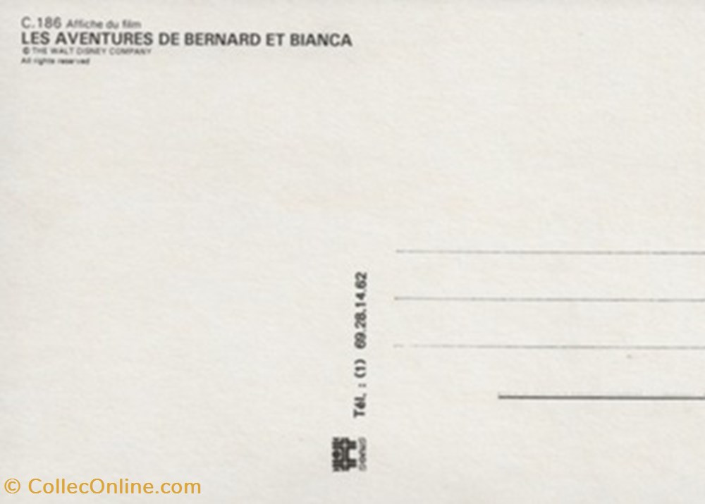 Les aventures de Bernard et Bianca cartes postales autres les aventures de bernard et bianca