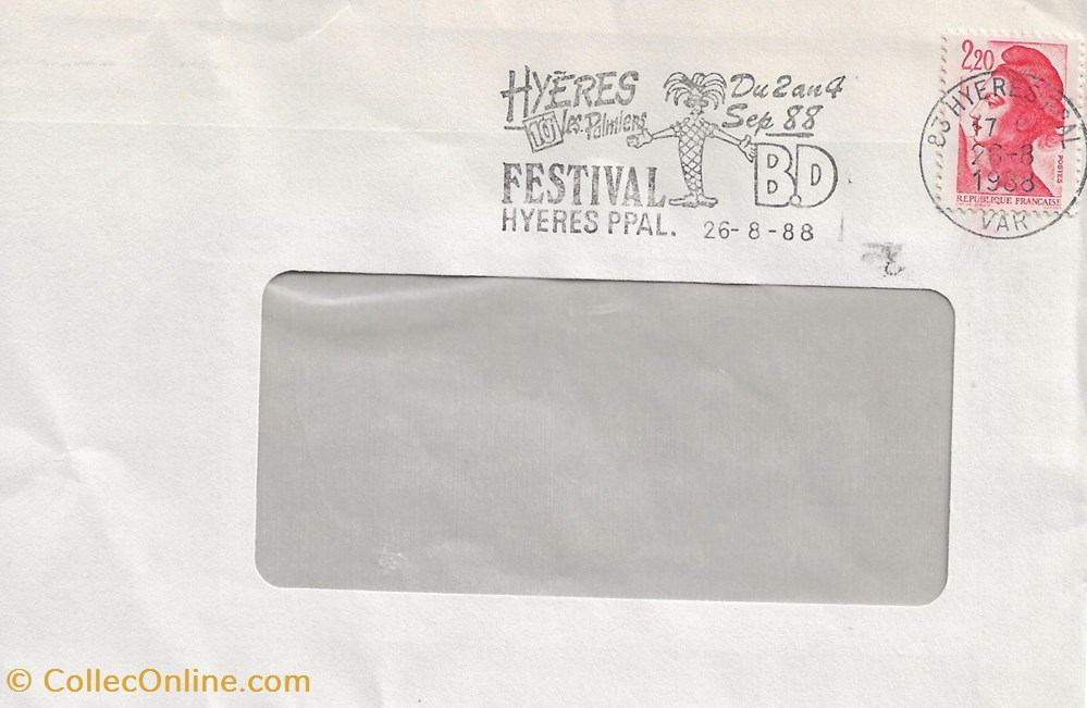 Hyères (83) 1988 Festival BD timbres hyeres 83 1988 festival bd