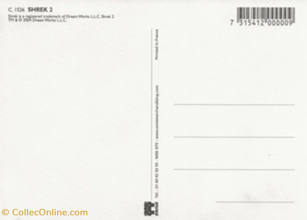 Shrek 2 cartes postales autres shrek 2