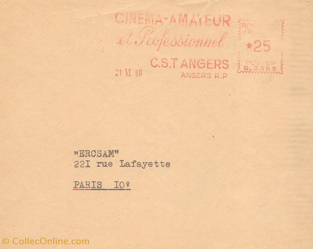 timbres angers 49 1960 cinema amateur