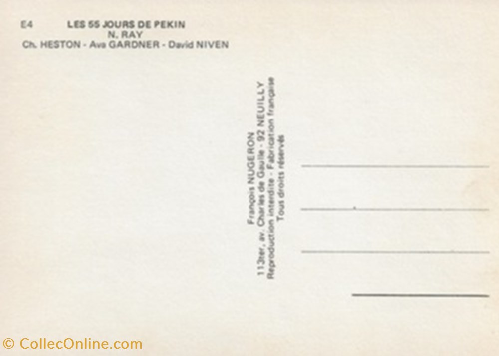 Les 55 jours de Pékin cartes postales autres les 55 jours de pekin