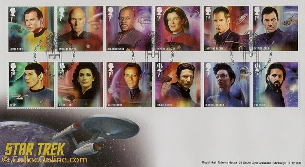 timbres beambridge grande bretagne 2020 star trek