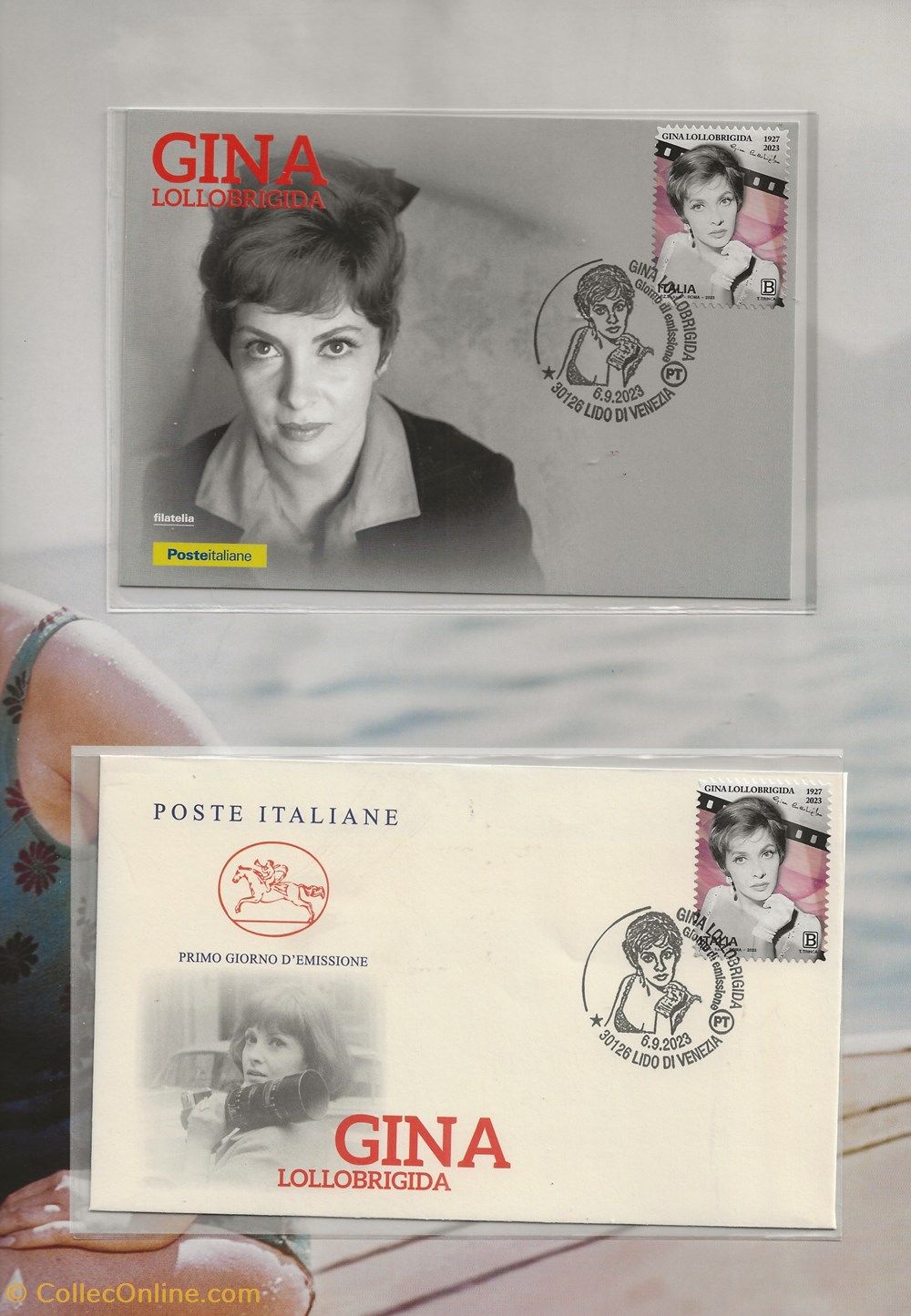 ZZZ Folder (Italie) 2023 Gina Lollobrigida 4 timbres zzz folder italie 2023 gina lollobrigida