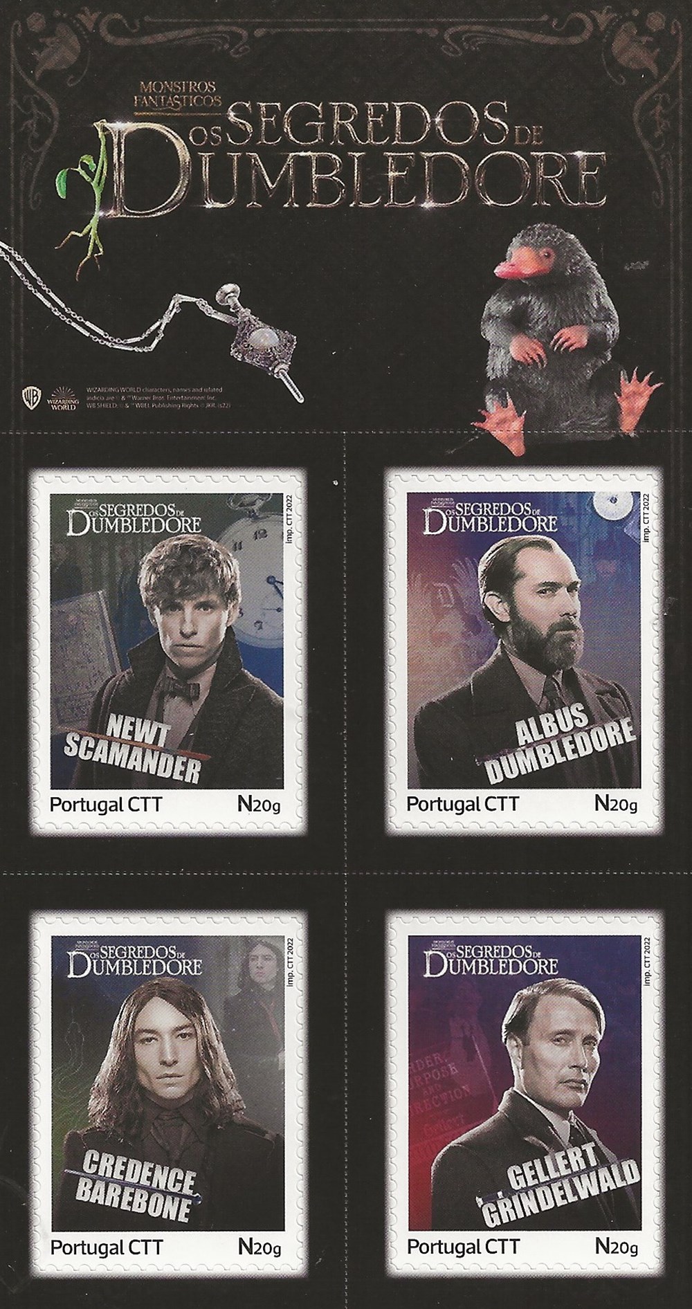 ZZZ Bloc (Portugal) 2022 Monstros fantasticos timbres zzz bloc portugal 2022 monstros fantasticos