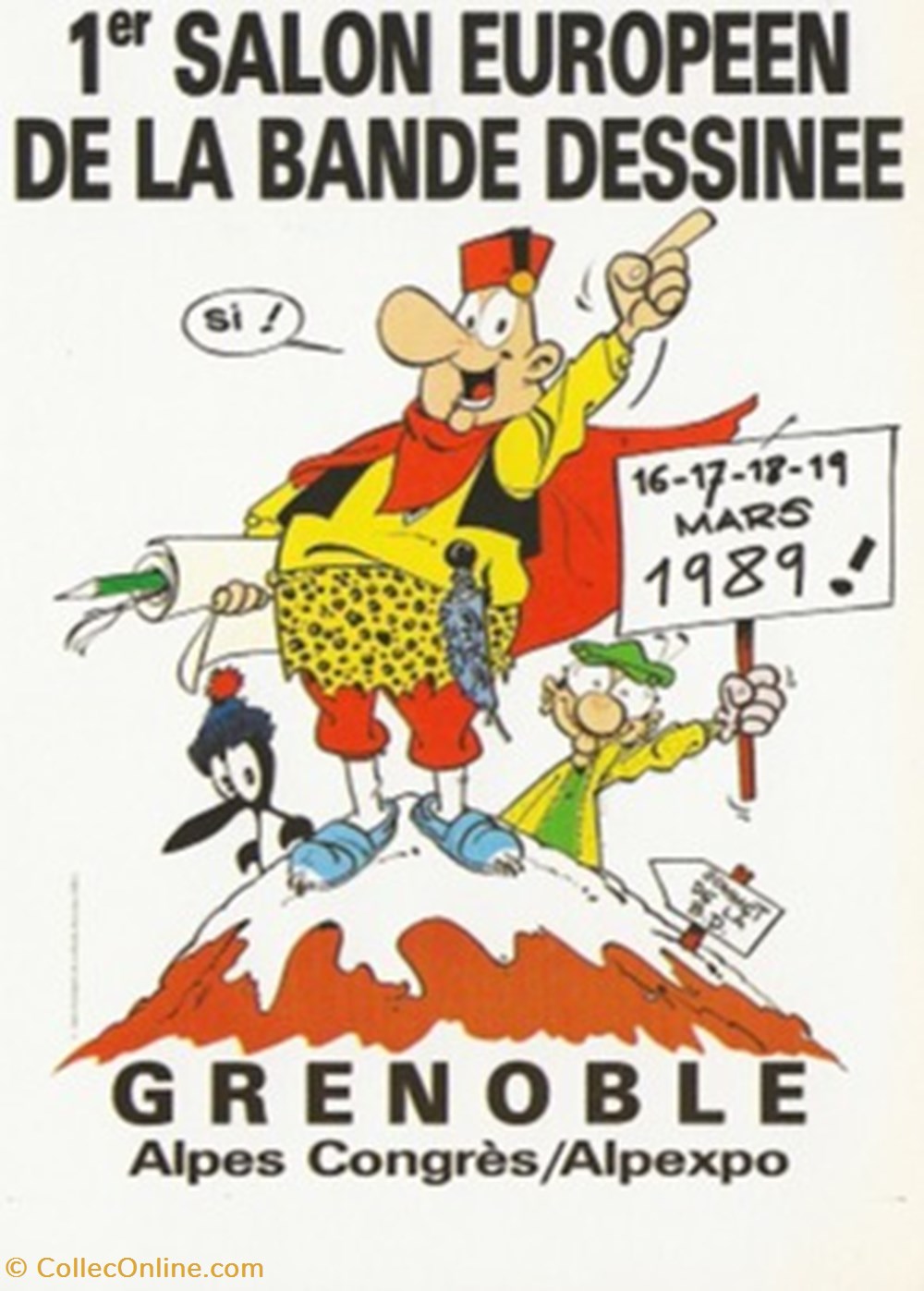 cartes postales bande dessinee grenoble 38 1989