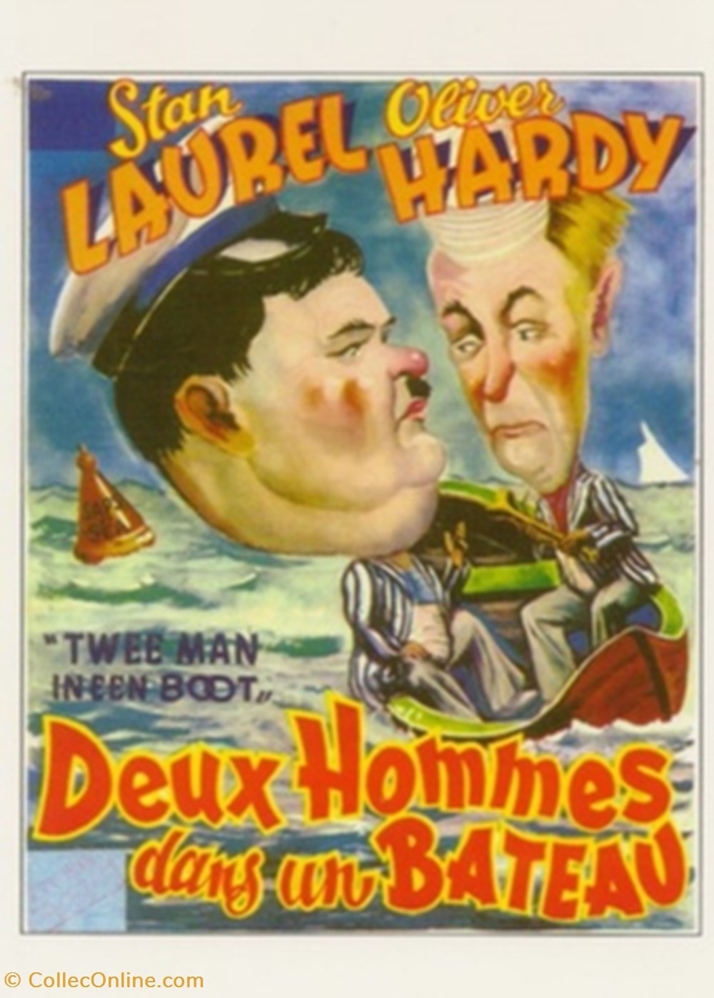 Deux hommes dans un bateau cartes postales autres deux hommes dans un bateau