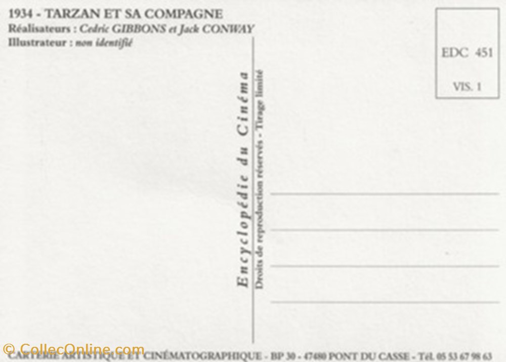 Tarzan et sa compagne cartes postales autres tarzan et sa compagne