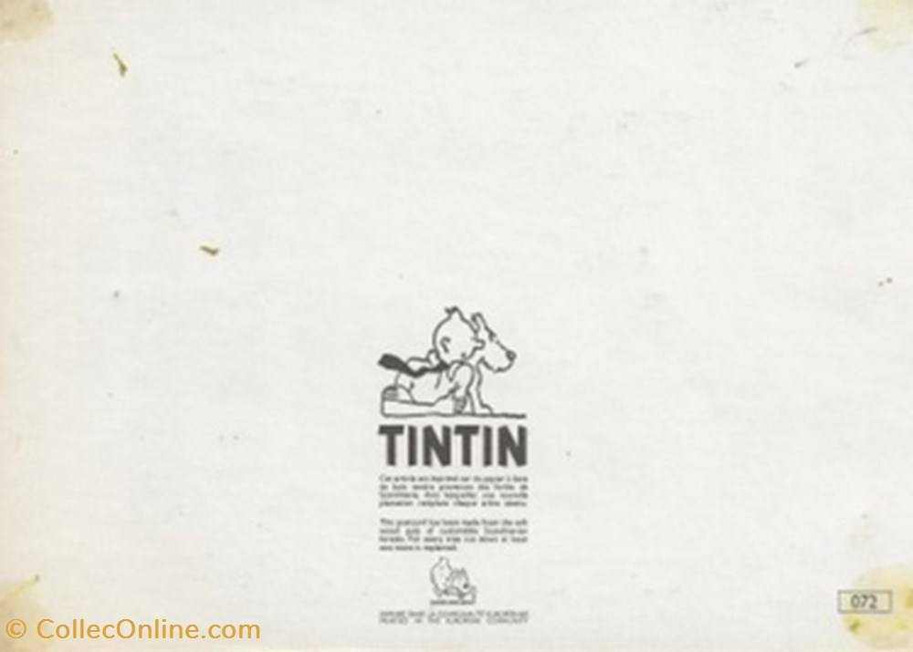 Tintin cartes postales bande dessinee tintin