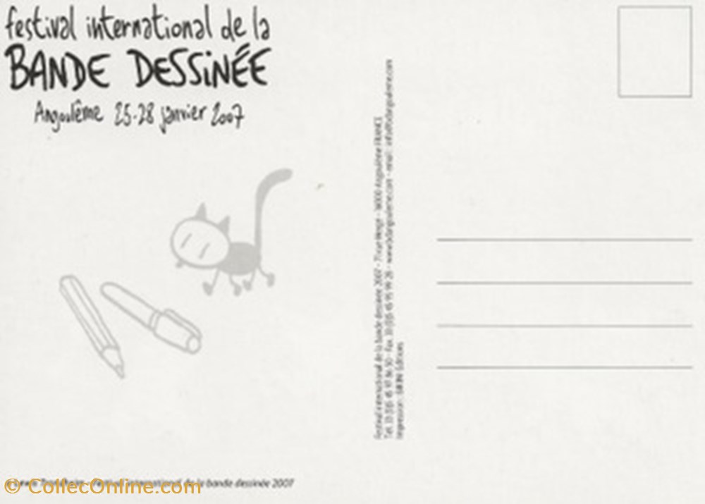 Angoulême (16) 2007 cartes postales bande dessinee angouleme 16 2007
