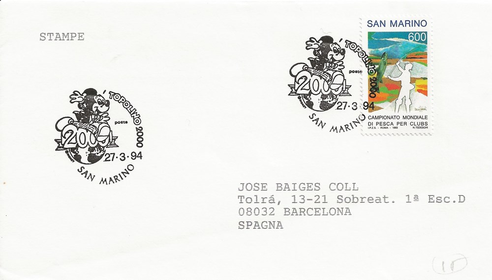 San Marino (Saint-Marin) 1994 Topolino 2000 timbres san marino saint marin 1994 topolino 2000