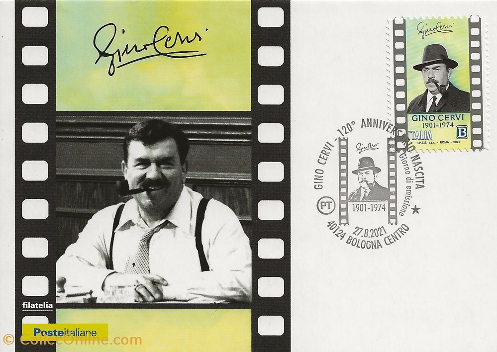Bologna (Italie) 2021 Gino Cervi timbres bologna italie 2021 gino cervi
