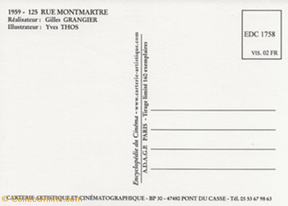 cartes postales autres 125 rue montmartre