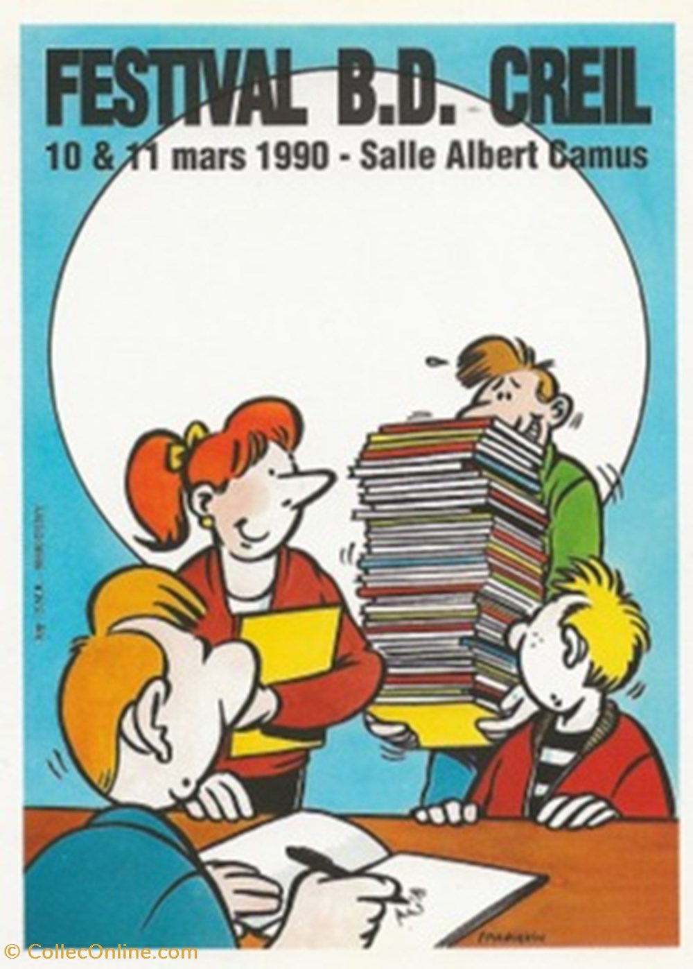 cartes postales bande dessinee creil 60 1990