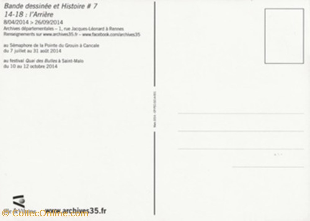 cartes postales bande dessinee rennes 35 2014